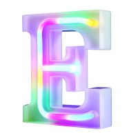 Neon Letter Lights 26 Alphabet Letter Bar Sign Letter Signs For Wedding Christmas Birthday Partty Supplies,Usbbattery Powered Light Up Letters For Home Decoration-Colourful E