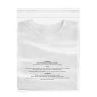 200 Count - 13 X 15, Self Seal 16 Mil Clear Plastic Poly Bags With Suffocation Warning For Clothing, T-Shirts, Pants-Resealable Adhesive,Not Strong