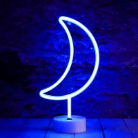 Vicila Neon Moon Lights Led Moon Decor Neon Signs Crescent Night Lights Art Decorations Lamp For Party Supplies Children Kids