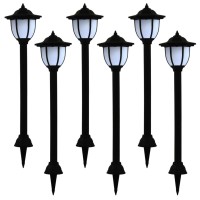 Vidaxl Outdoor Solar Lamps 6 Pcs Led Black