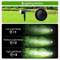 Claoner Solar Spot Lights Outdoor, 3 Lighting Modes Ip65 Waterproof Solar Lights Outdoor, 2-In-1 Solar Landscape Spotlights For Yard Backyard Trees House Garden Walkway-32 Led/Cold White(2 Pack)