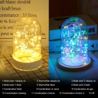 Ariceleo 2 Packs Warm White & Multi-Color Battery Operated String Lights, 5M/16.4Ft. 50 Leds Remote Control Timer 12 Modes Optional Twinkle Battery Powered Fairy Lights Sliver Wire Firefly Lights