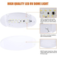 Facon 12V Led Rv Dome Light Length 914 Dds01608Cw Large Oval Pancake Light 12Volt Interior Ceiling Dome Light With On