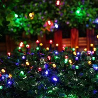 Woohaha Solar Fairy String Lights Outdoor Waterproof, 2 Pack 33Ft 100Led Solar Powered String Lights For Christmas Patio Home, Wedding, Party (100Led 2Pcs, Multicolor)