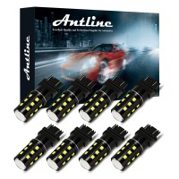 Antline 3157 3156 3057 3157A 4057 4157 Led Bulb White, Super Bright 1200 Lumens 24-Smd Led Replacement Lamp For Car Backup Reverse Brake Tail Turn Signal Daytime Running Parking Lights (Pack Of 8)