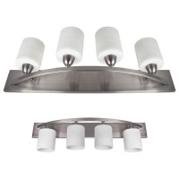 Nuk3Y Modern Bathroom Vanity Light Fixture With 4 Light Globe Brushed Nickel (Satin Nickel, 4 Lights)