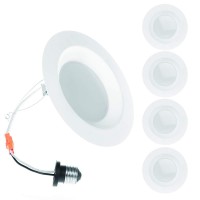 Ecoeler 4Pack 5/6 Inch Inch Led Recessed Lighting, 12.5W Dimmable Downlight, Energy Star & Etl Listed Approved Led Ceiling Resseced Light, 3000K Warm White, 850Lm, Simple Retrofit Installation