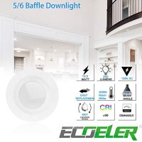 Ecoeler 4Pack 5/6 Inch Inch Led Recessed Lighting, 12.5W Dimmable Downlight, Energy Star & Etl Listed Approved Led Ceiling Resseced Light, 3000K Warm White, 850Lm, Simple Retrofit Installation