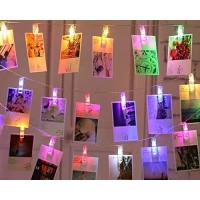 Magnoloran 40 Led Photo Clip Starry Lights With Remote Led Fairy Twinkle Lights Home Festival Decor Lights For Christmas Party H