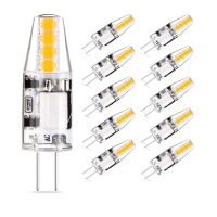 Yomis G4 Led Bulb 10 Pack No Flicker 2W Bi-Pin Base Light Bulbs 10W 20W Halogen Equivalent, Ac/Dc 12V Warm White 3000K, Not Dimmable