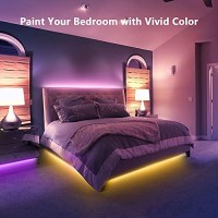 Gusodor Led Strip Lights 32.8 Feet Smart Led Lights For Bedroom Color Changing Led Light Strips Music Sync Rgb Led Rope Lights With Remote App Control Led Tape Lights For Room Party Home Decoration