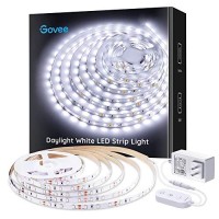 Govee White Led Strip Lights, Upgraded 16.4Ft Dimmable Led Light Strip 6500K Bright Daylight White, Strong Adhesive, 300 Leds Flexible Tape Lights For Vantiy Mirror, Kitchen Cabinet, Bedroom