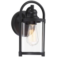 John Timberland Avani Modern Outdoor Wall Light Fixture Charming Black Metal 10 1/4