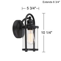 John Timberland Avani Modern Outdoor Wall Light Fixture Charming Black Metal 10 1/4