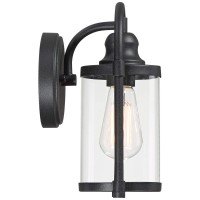 John Timberland Avani Modern Outdoor Wall Light Fixture Charming Black Metal 10 1/4