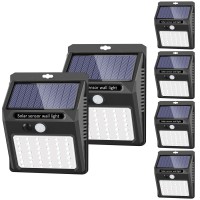 Sezac Solar Lights Outdoor [42 Led/3 Working Mode], Solar Security Lights Solar Motion Sensor Lights Wireless Ip 65 Waterproof Outdoor Lights For Garden Fence Patio Garage (6 Pack)