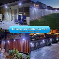 Sezac Solar Lights Outdoor [42 Led/3 Working Mode], Solar Security Lights Solar Motion Sensor Lights Wireless Ip 65 Waterproof Outdoor Lights For Garden Fence Patio Garage (6 Pack)