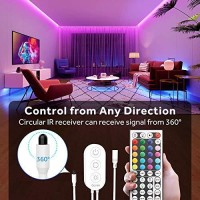 Govee Led Strip Lights, 65.6Ft Rgb Led Light Strip With Remote Control, 20 Colors And Diy Mode Color Changing Light, Easy Installation Led Lights For Bedroom, Ceiling, Kitchen, 2 Rolls Of 32.8Ft