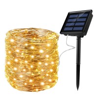 Solar Fairy Lights Waterproof 72Ft 200Led Small Solar Lights String Outdoor 8 Modes For Christmas, Garden,Gate,Party,Wedding Patio,Warm White For Heeopw