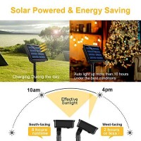 Solar Fairy Lights Waterproof 72Ft 200Led Small Solar Lights String Outdoor 8 Modes For Christmas, Garden,Gate,Party,Wedding Patio,Warm White For Heeopw