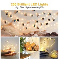 Solar Fairy Lights Waterproof 72Ft 200Led Small Solar Lights String Outdoor 8 Modes For Christmas, Garden,Gate,Party,Wedding Patio,Warm White For Heeopw