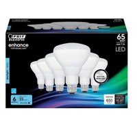 Feit Electric Led Light Bulbs, Br30, Daylight, 650 Lumens, 7.2-Watt, 6-Pk. -Br30Dm/950Ca/6