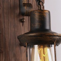 Lightinthebox Retro Rustic Wall Sconces Industrial Vintage Wall Light Fixtures Farmhouse Antique Wooden Wall Lamp For Aisle Va