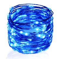 Twinkle Star 100 Led Silver Wire String Lights 33Ft Battery Operated Indoor Fairy String Lights Holiday Decorative Wreath Chri