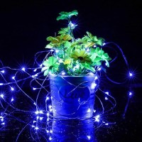 Twinkle Star 100 Led Silver Wire String Lights 33Ft Battery Operated Indoor Fairy String Lights Holiday Decorative Wreath Chri