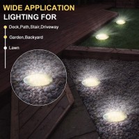 Aogist Solar Ground Lights 8 Led Garden Lights Patio Disk Lights Inground Outdoor Landscape Lighting For Lawn Patio Pathway Ya