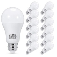 Litake A19 Led Bulbs 150 Watt Equivalent,5000K Daylight Led Light Bulbs,E26 Medium Base, 15W Led Bulbs1600 Lumens For Home Lights, No Flicker, Non-Dimmable, 12 Packs