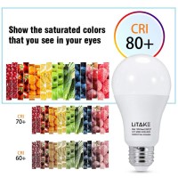 Litake A19 Led Bulbs 150 Watt Equivalent,5000K Daylight Led Light Bulbs,E26 Medium Base, 15W Led Bulbs1600 Lumens For Home Lights, No Flicker, Non-Dimmable, 12 Packs