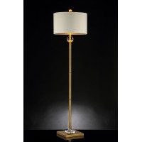 63.25-Inch Perspicio Solid Crystal Orb Gold Column Floor Lamp