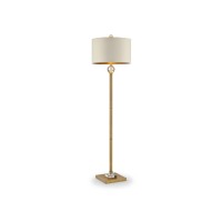 63.25-Inch Perspicio Solid Crystal Orb Gold Column Floor Lamp