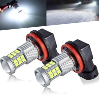 Extremely bright high power 2835 36 SMD H8 H16 H11 LED Fog Light Bulbs especially designed for replacing H8 H16 H11 fog light or daytime running light DRL or corner lights Package including 2 pieces extremely super bright H8 H16 H11 2835 36 SMD LED bulbs 