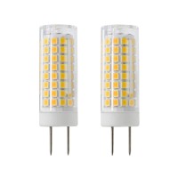 G Mgy Oled Led Gy8.6 Bulb, 7W T4 G8 Led Bulb, 75W Halogen Bulb Replacement, Gy8.6 Bi-Pin Base Light Bulb, Ac120V, For Under Counter Kitchen Lighting, Light Fitting, 2-Pack (Warm White)