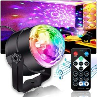 Disco Ball Light Disco Lights Party Lights Goolight Led 7 Colors Effect Projector With Remote Control Sound Activated Strobe Stage Lights Magic Ball Light For Christmas Gift Bar Club Birthday Party