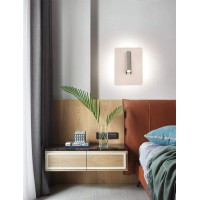 Joossnwell Modern Hallway Led Wall Light Fixtures Indoor Nickel, Wall Mounted Bedside Reading Sconces Lamps With On/Off Switch Adjustable For Living Room, Bedroom, Corridors, Room Decor