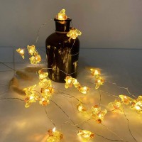 40 Led Honeybee Fairy String Lights Waterproof Battery Operated 8 Modes With Remote Control For Wedding, Party, Festival, Indoor, Outdoor (Honeybee)