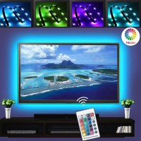 2M/6.6Ft Led Tv Backlights, Rgb Led Strip Lights, Usb Powered Bias Lighting Kits, Led Strip Lights With Rf Remote Controller (16 Colors And 4 Dynamic Modes) For Hdtv, Pc Monitor And Home Theater