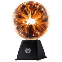 Kicko 7 Orange Plasma Ball Touch Sensitive, Nebula Thunder Lightning Plug-In Plasma Globe, Crystal Ball For Parties, Science Decorations, Props, Light Up Ball For Kids, Bedroom Decor, Home