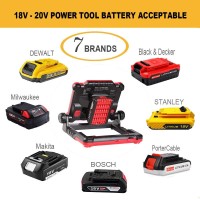 Dayatech Rechargeable Cordless Led Work Light 3500 Lm 25 W Compatible With Dewalt Milwaukee Makita Bosch Blackdecker Por