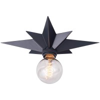 Viluxy Flush Mount Ceiling Light, Black Star Light Fixtures Ceiling For Hallway, Entryway, Study Room, Bedroom