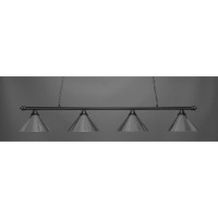 Oxford 4 Light Bar Shown In Matte Black Finish With 14