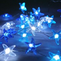 Cynzia Beach Ocean Starfish String Light, 40Led Decoration Lights Usb Plug In With 8 Modes Remote Control, Waterproof Fairy Lights For Bedroom Party Outdoor Wedding Holiday Christmas