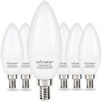 Comzler Type B Small Light Bulb, Candelabra Led Light Bulb E12 Small Base 4000K Neutral White - 60Watt Equivalent,600Lm,Non-Dimmable Candelabra Bulbs, Pack Of 6, Non-Dimmable