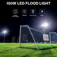 Olafus 2 Pack 150W Led Flood Light Outdoor, 13500Lm Super Bright Work Lights Plug In, 6500K, Ip66 Waterproof Exterior Floodlight For Stadium Yard Barn