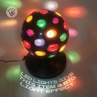 Kicko Spinning Disco Ball With Led Lights - For Parties, Lighting, Halloween, Christmas, Flare - 11 Inches Tall, 1 Pack