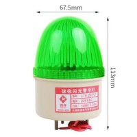 Othmro 1Pcs Lte-2071 220V Warning Light, Industrial Signal Tower Lamp, Column Alarm Round Tower Light Indicator Continuous Light Plastic Electronic Parts Flashing For Workstation No Sound Green