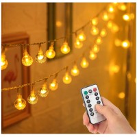 Cosumina 33 Ft 80 Led Battery Operated Globe Ball String Lights Fairy String Lights Decor For Bedroom Patio Indoor & Outdoor Party Wedding Christmas Tree Garden Lawn Landscape With Remote Warm White